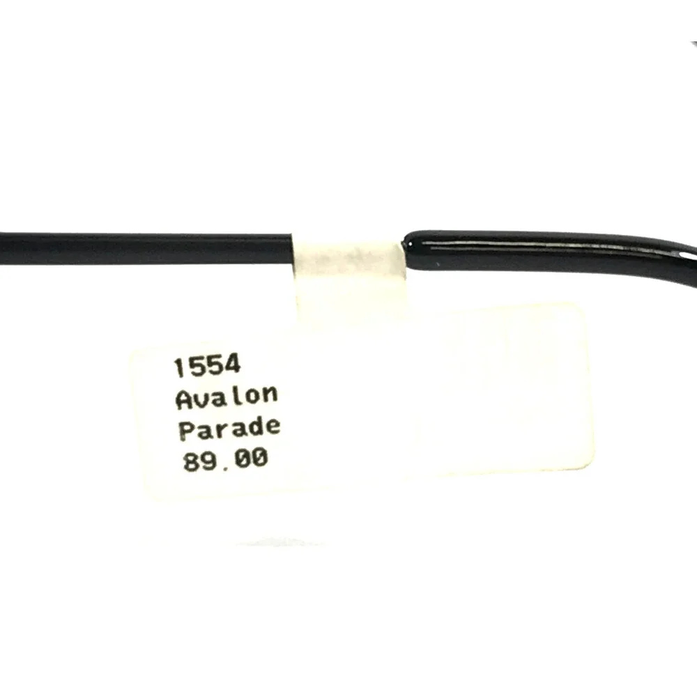 Parade Eyeglasses Frames 1554 BLACK Rectangle Wire Rim 55-16-135